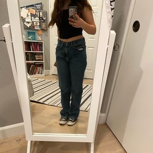 Dark washed wranglers